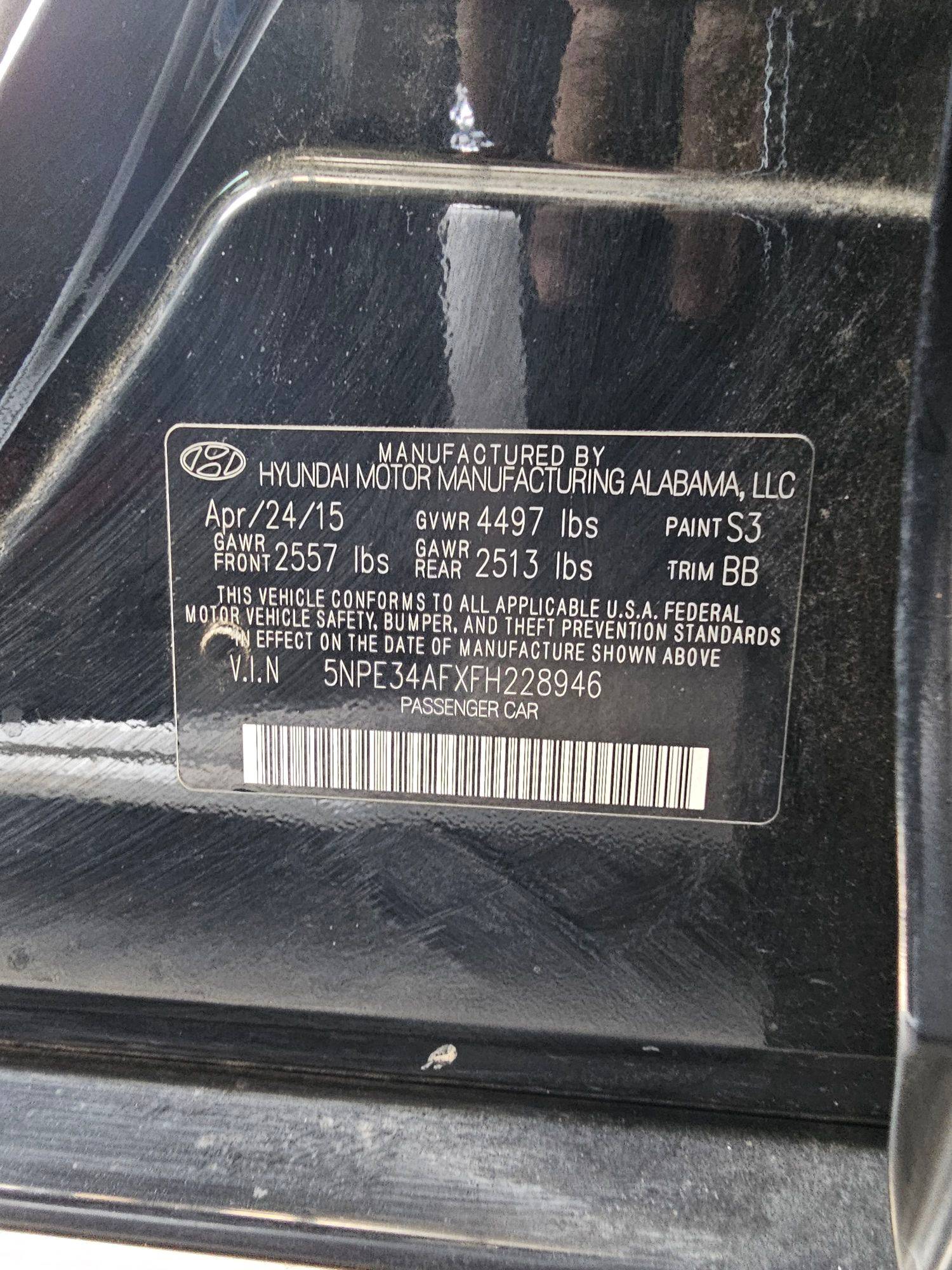 HYUNDAI SONATA SPORT 2015 - Marhaba Auction Used Cars - Image 10