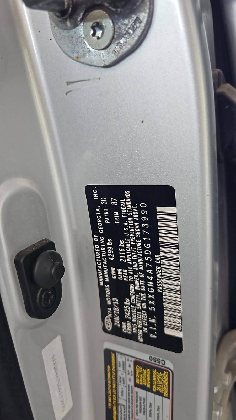 KIA OPTIMA 2013 - Marhaba Auction Used Cars - Image 5