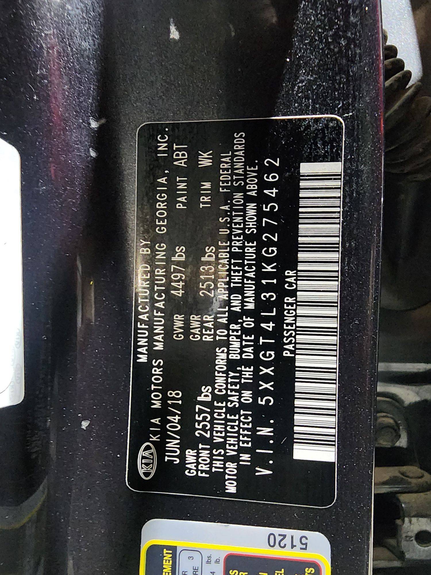 2019 KIA OPTIMA — 82681 Miles — Lot G275462 — Main - Marhaba Auctions Used Cars - Image 11