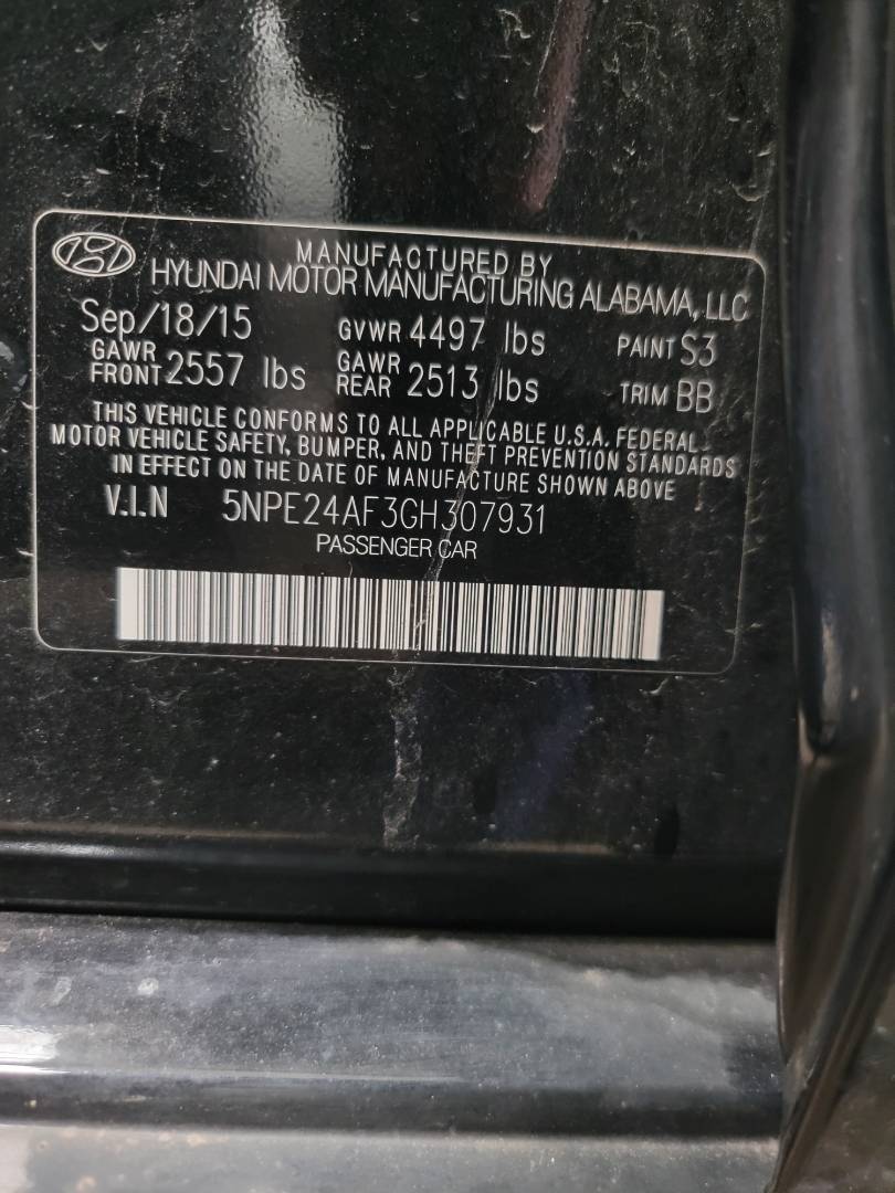 2016 HYUNDAI SONATA — 78946 Miles — Lot 38784464 - Marhaba Auctions Used Cars - Image 9