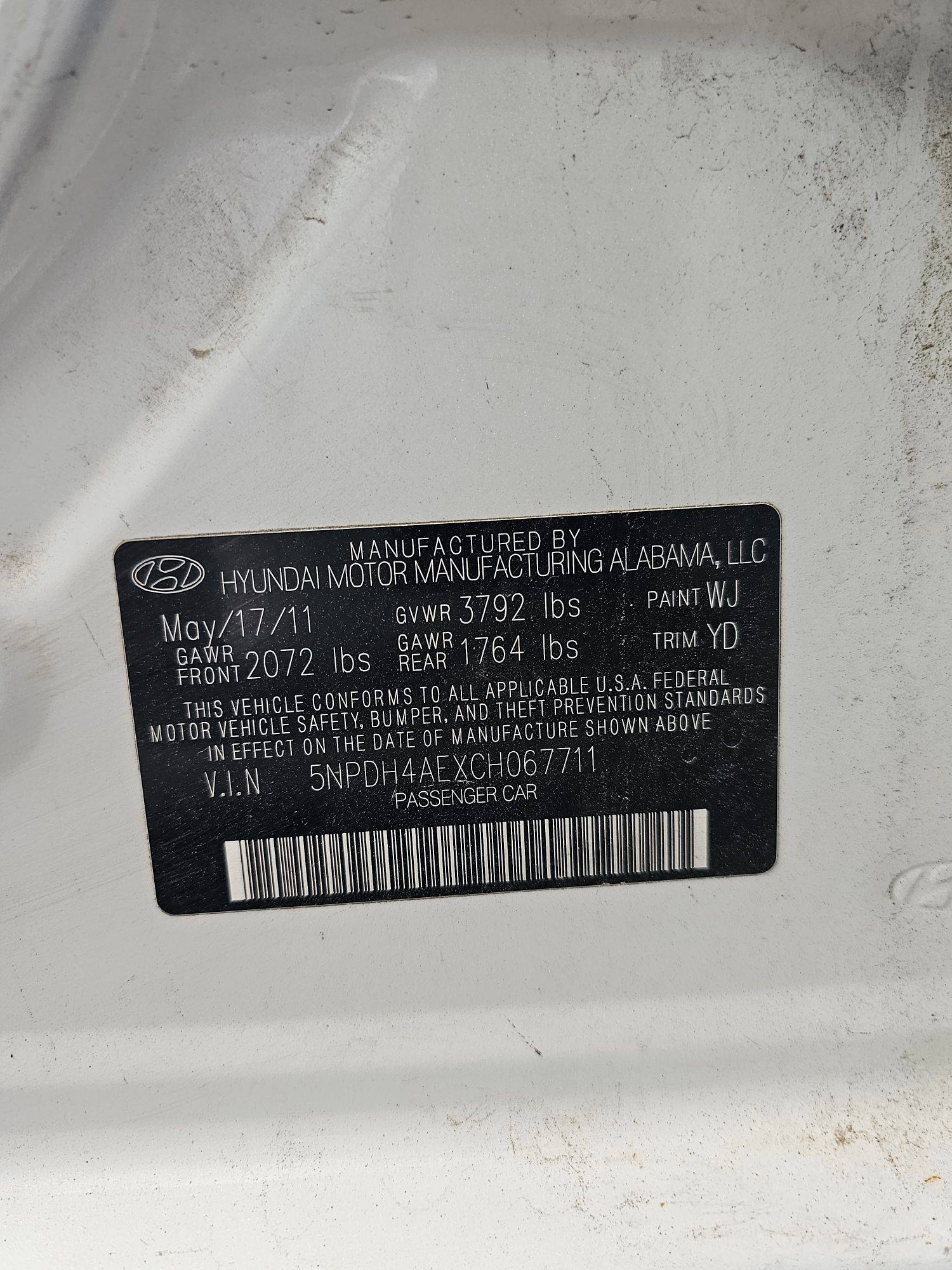 HYUNDAI ELANTRA 2012 - Marhaba Auction Used Cars - Image 12