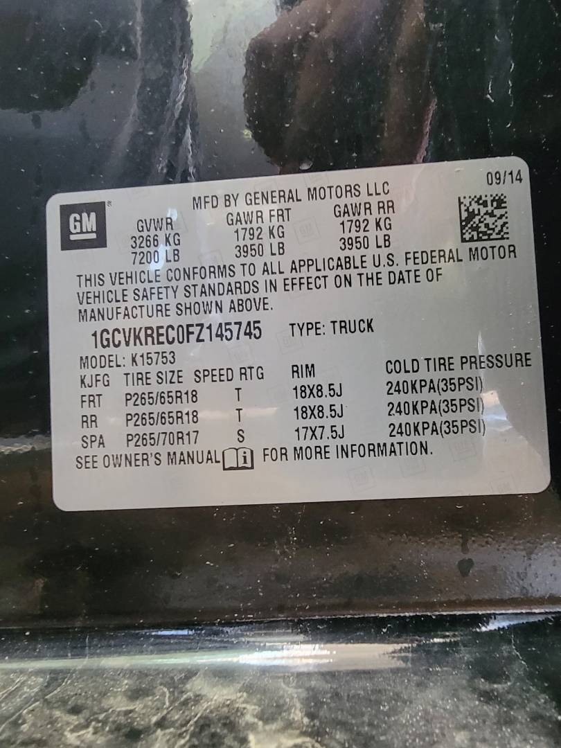 2015 CHEVROLET SILVERADO — 208967 Miles — Lot FZ145745 — Main - Marhaba Auctions Used Cars - Image 10