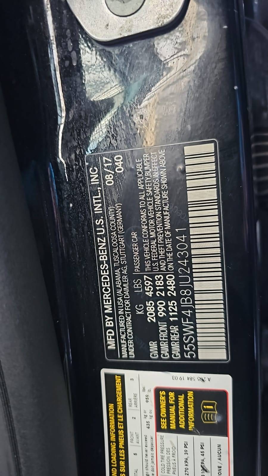 MERCEDES BENZ C300 2018 - Marhaba Auction Used Cars - Image 5