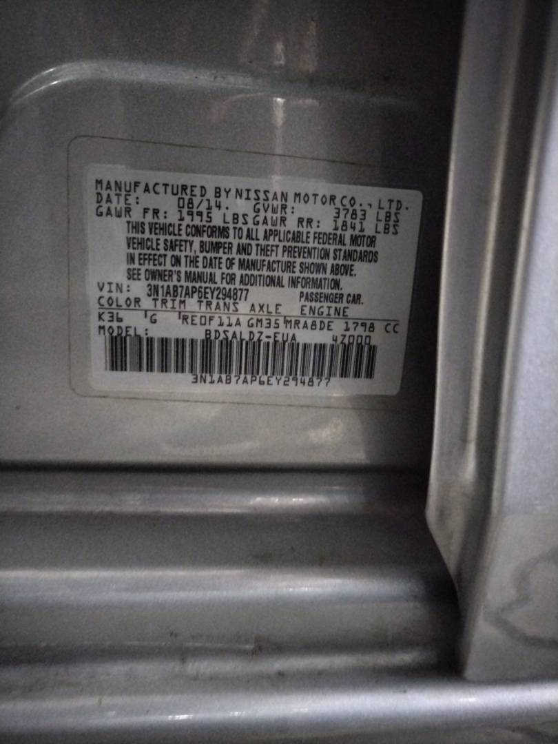 2014 NISSAN SENTRA — 207336 Miles — Lot 74324923 - Marhaba Auctions Used Cars - Image 4