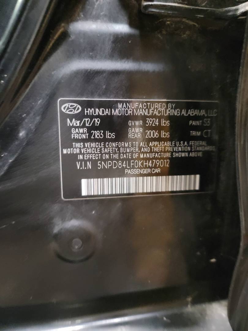 2019 HYUNDAI ELANTRA — 68783 Miles — Lot H479012 — Souq - Marhaba Auctions Used Cars - Image 10