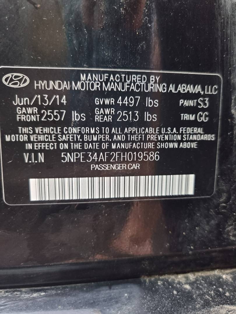 2015 HYUNDAI SONATA — 157256 Miles — Lot 19586 — Ind. 12 - Marhaba Auctions Used Cars - Image 27
