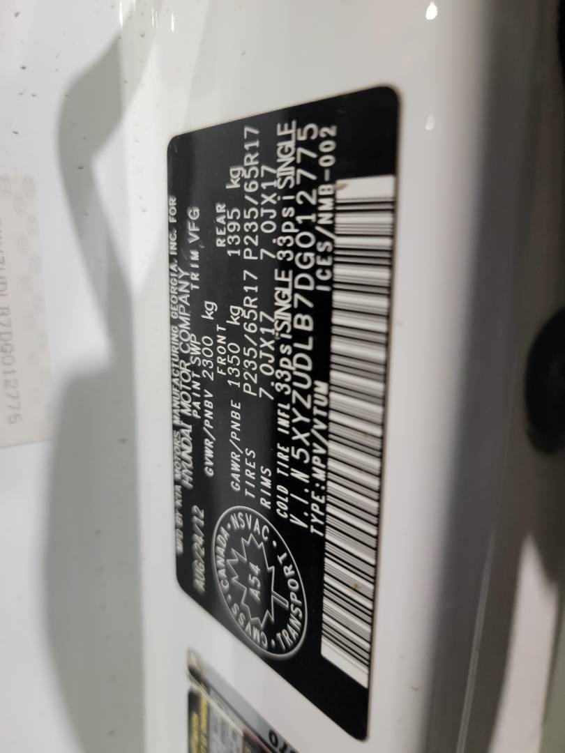 HYUNDAI SANTA FE SPORT 2013 - Marhaba Auction Used Cars - Image 8