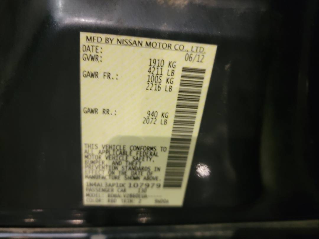 2013 NISSAN ALTIMA — 287355 Miles — Lot C107979 - Marhaba Auctions Used Cars - Image 10