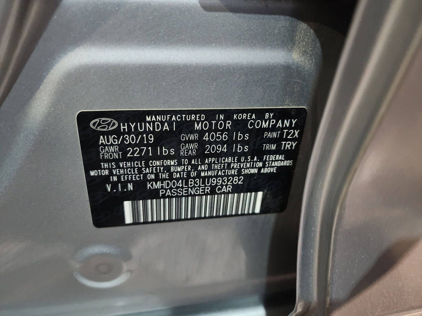 2020 HYUNDAI ELANTRA — 177403 Miles — Lot 81308335 — Main - Marhaba Auctions Used Cars - Image 11