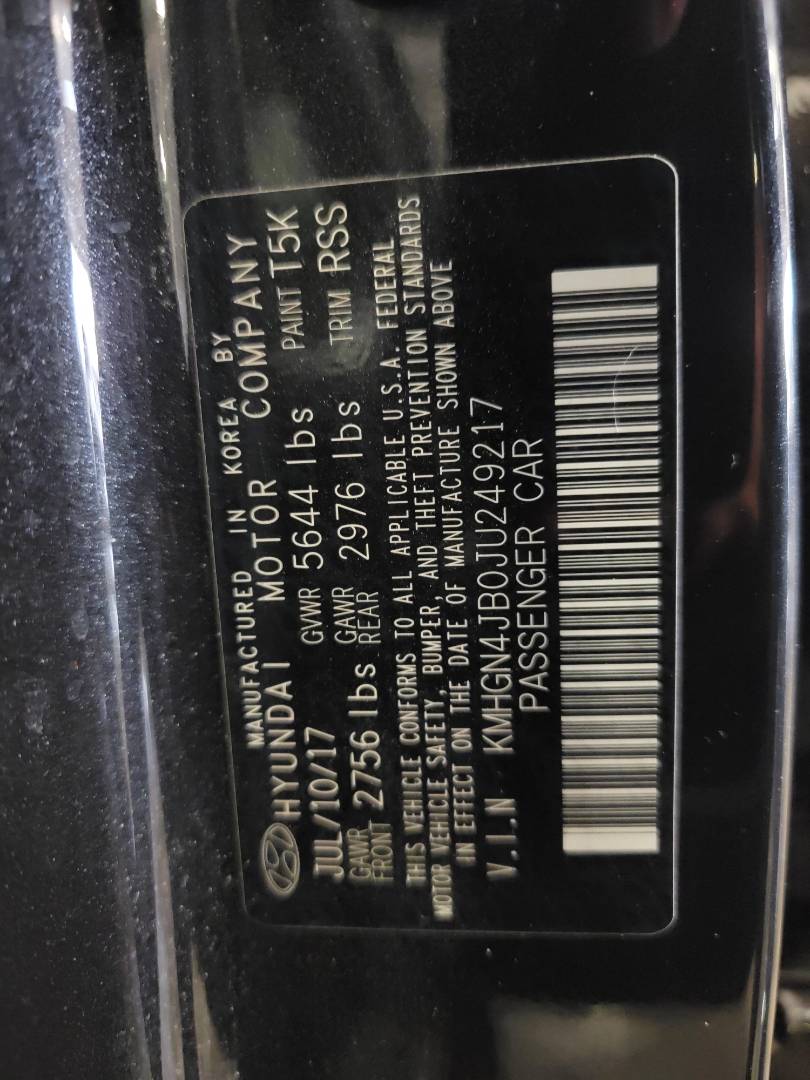 2018 GENESIS G80 — 141600 Miles — Lot 0JU249217 — Main - Marhaba Auctions Used Cars - Image 10
