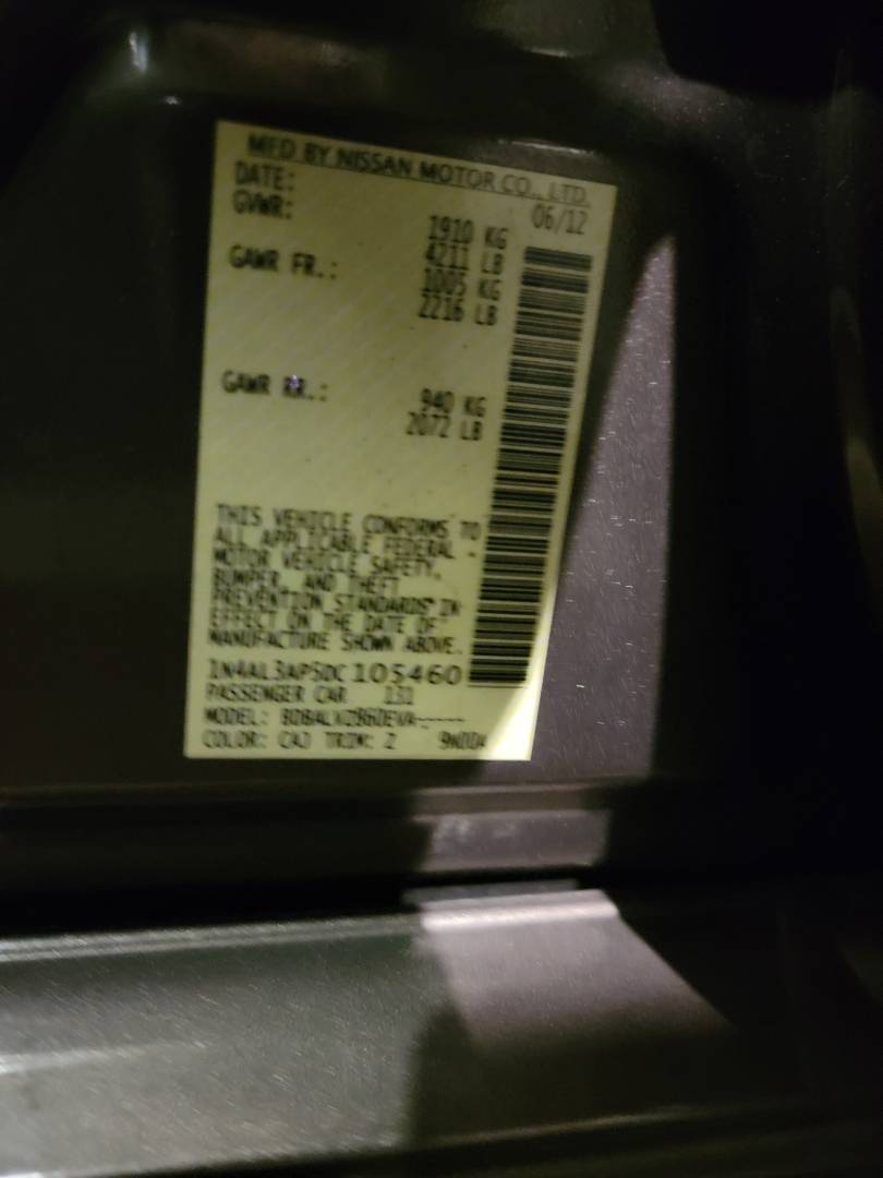 2013 NISSAN ALTIMA — 152252 Miles — Lot 5DC105460 — Main - Marhaba Auctions Used Cars - Image 9