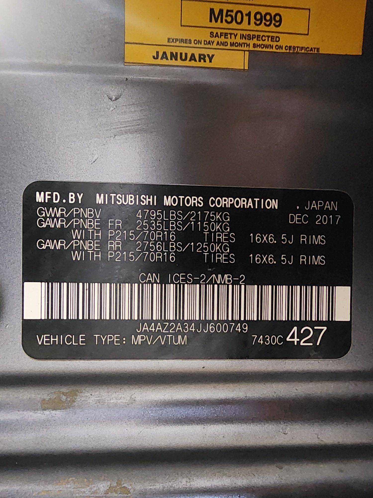 MITSUBISHI OUTLANDER 2018 - Marhaba Auction Used Cars - Image 10