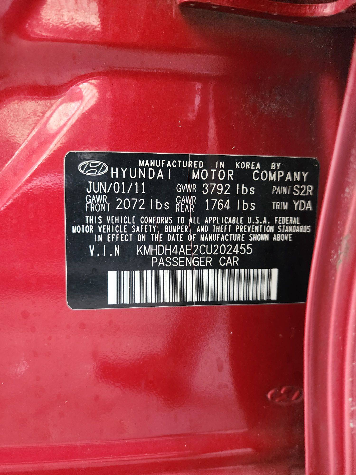 2012 HYUNDAI ELANTRA — 169137 Miles — Lot 59851914 — Souq - Marhaba Auctions Used Cars - Image 10
