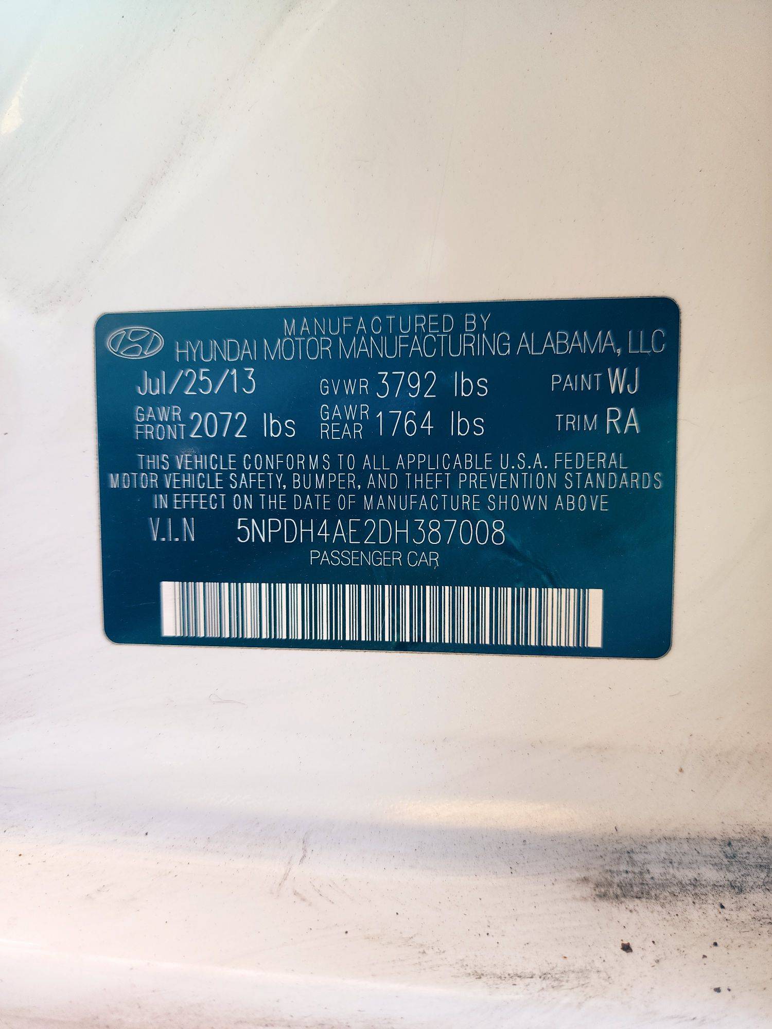 2013 HYUNDAI ELANTRA — 222637 Miles — Lot 65127104 — Souq - Marhaba Auctions Used Cars - Image 9