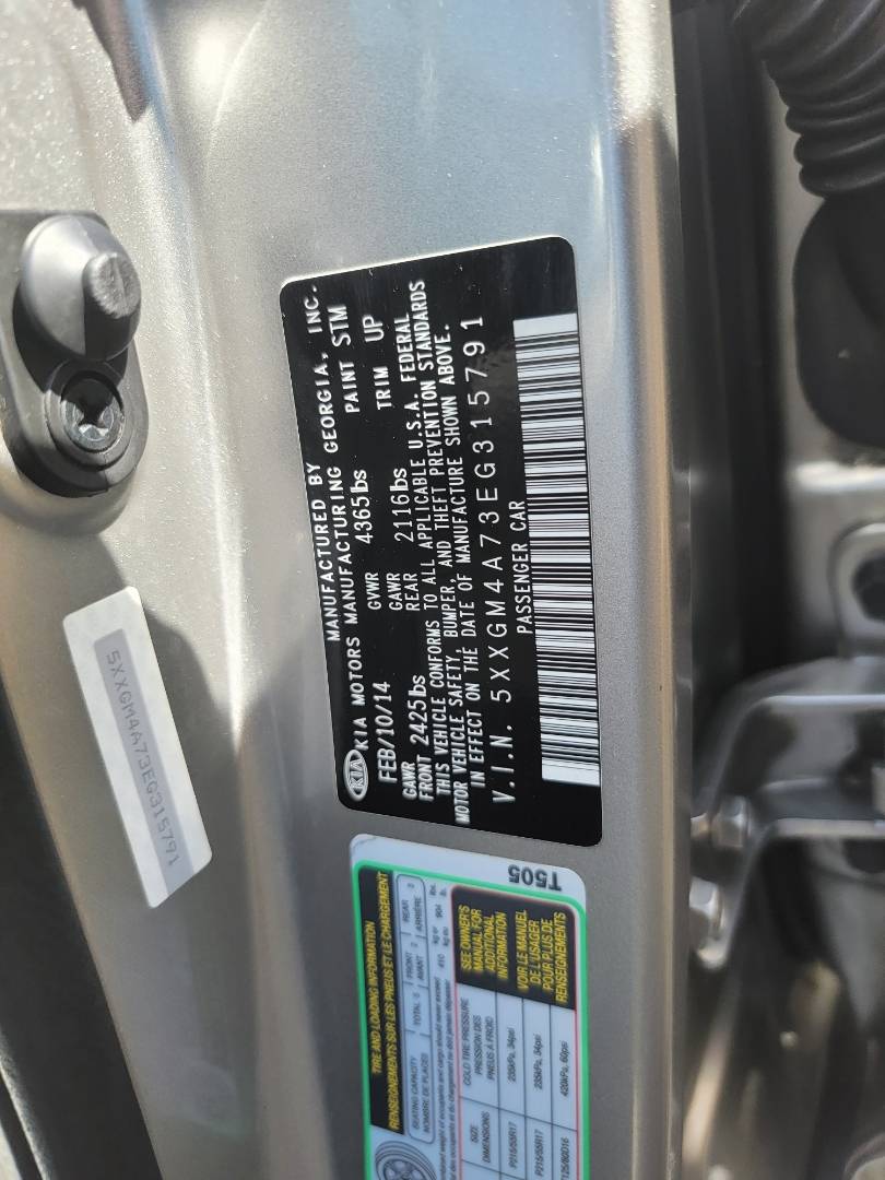 2014 KIA OPTIMA — 189143 Miles — Lot G315791 - Marhaba Auctions Used Cars - Image 10