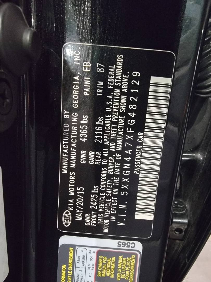 2015 KIA OPTIMA — 189211 Miles — Lot FG482129 — Main - Marhaba Auctions Used Cars - Image 11