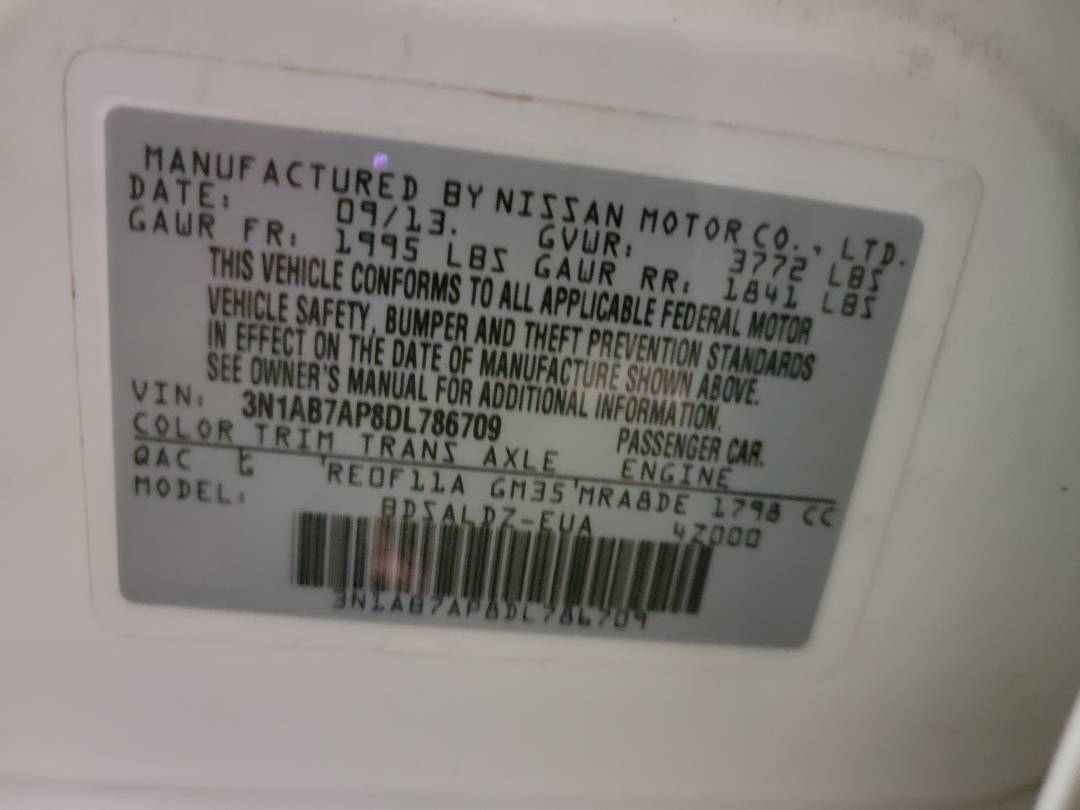 2013 NISSAN SENTRA — 138102 Miles — Lot 69804443 - Marhaba Auctions Used Cars - Image 6