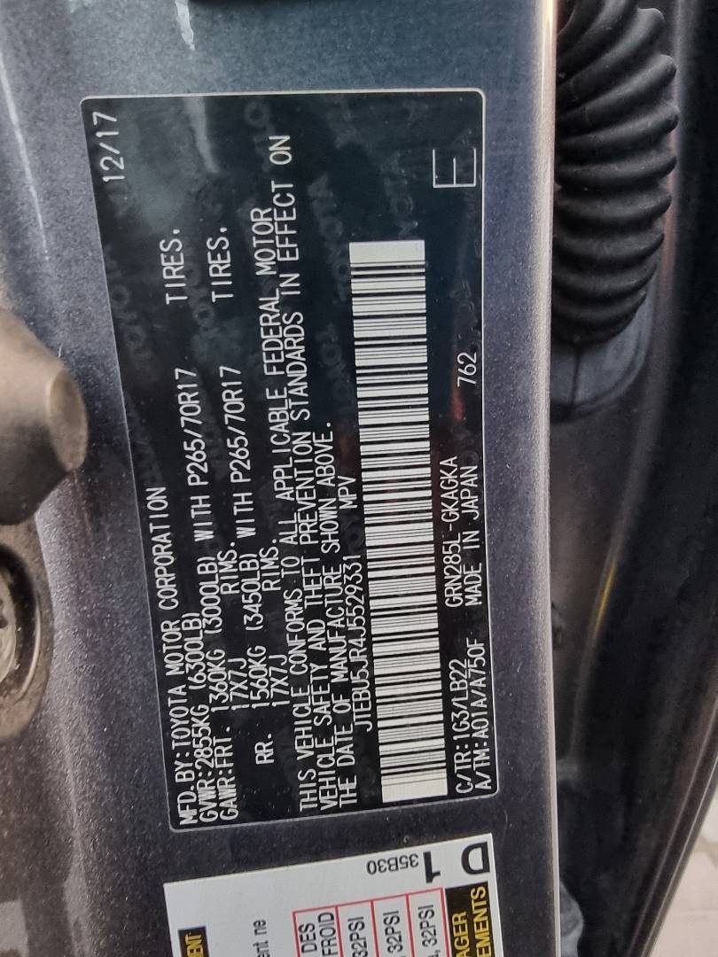 2018 TOYOTA 4RUNNER SR5 — 87536 Miles — Lot 39921720 — Main - Marhaba Auctions Used Cars - Image 10