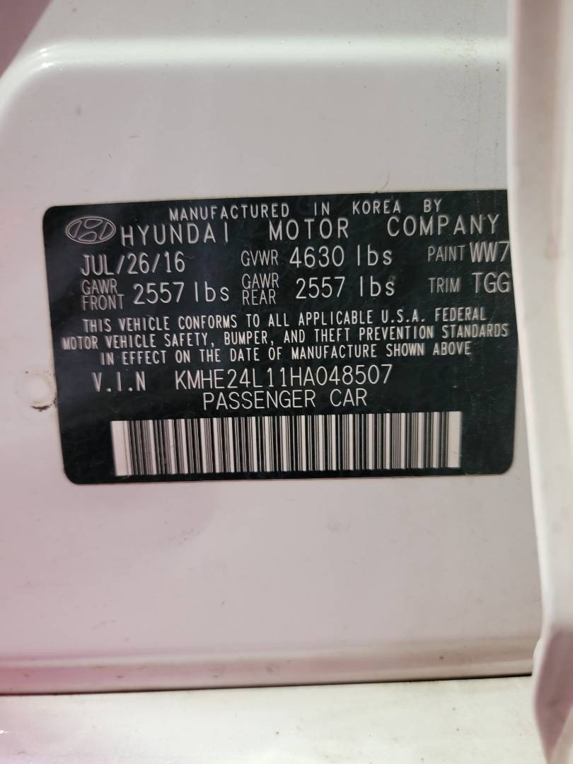 2017 HYUNDAI SONATA — 163317 Miles — Lot L11HA048507 — Main - Marhaba Auctions Used Cars - Image 10