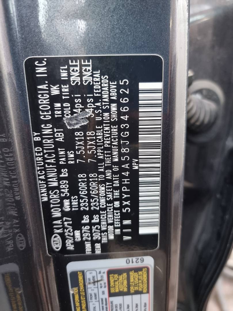 KIA SORENTO 2018 - Marhaba Auction Used Cars - Image 8