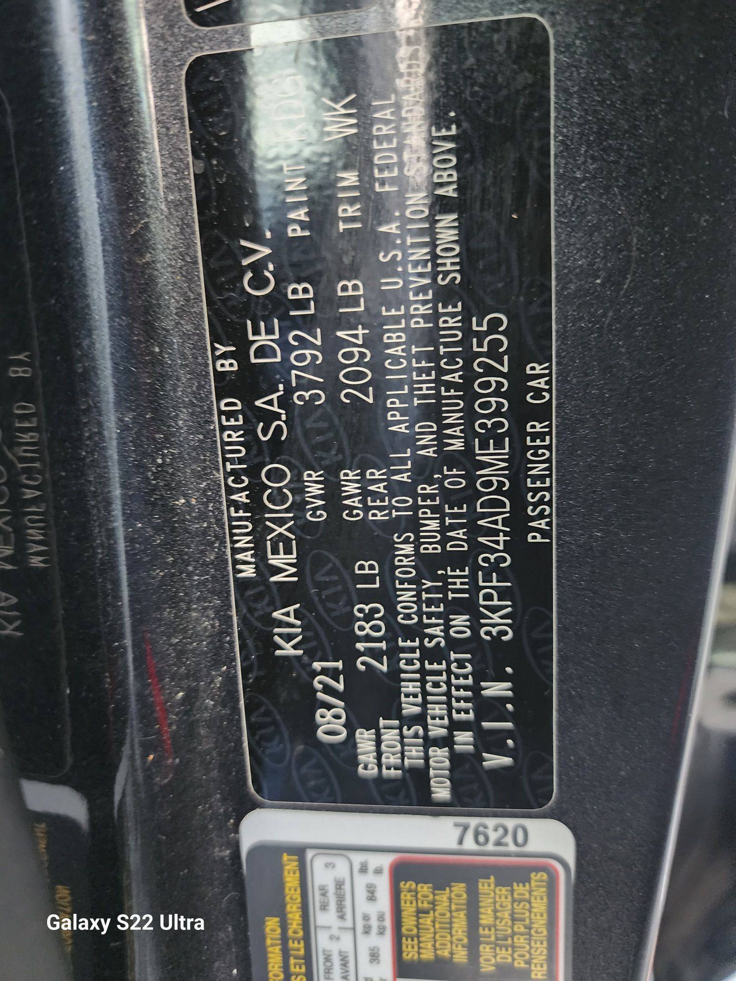 2021 KIA FORTE — 23155 Miles — Lot 82293783 - Marhaba Auctions Used Cars - Image 8