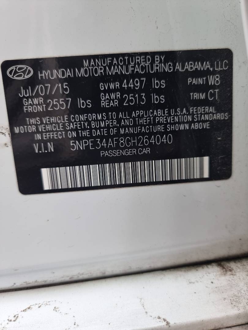 HYUNDAI SONATA SPORT 2016 - Marhaba Auction Used Cars - Image 16