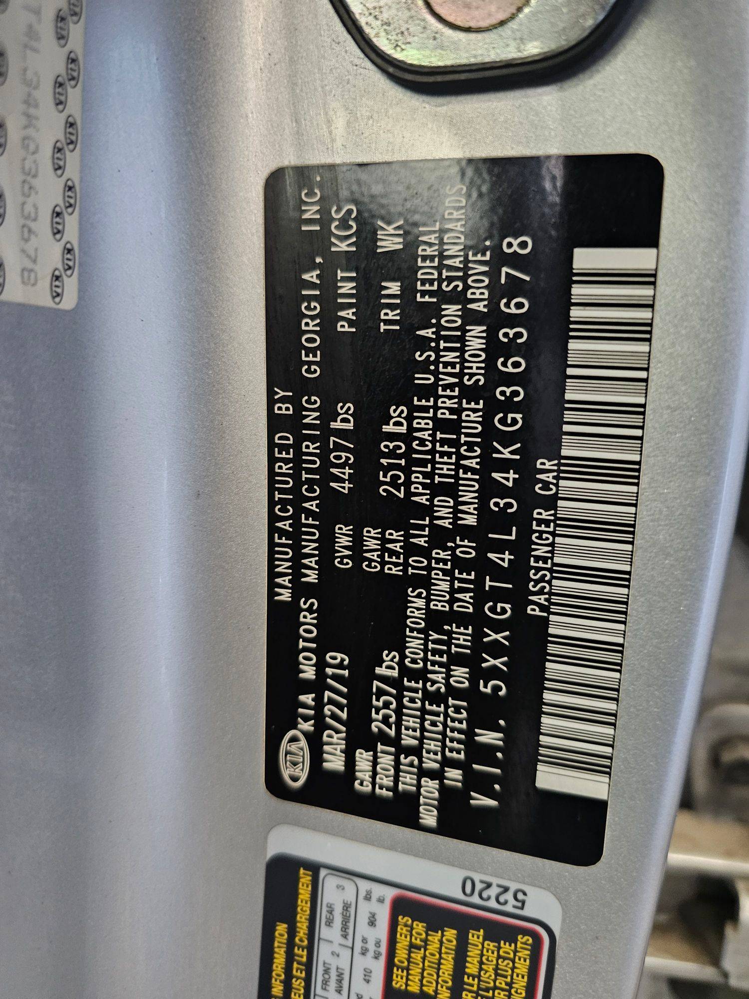 KIA OPTIMA 2019 - Marhaba Auction Used Cars - Image 9