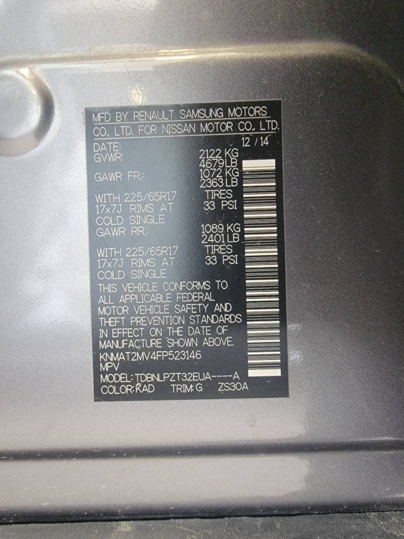 2015 NISSAN ROGUE — 127597 Miles — Lot V4FP523146 — Main - Marhaba Auctions Used Cars - Image 9
