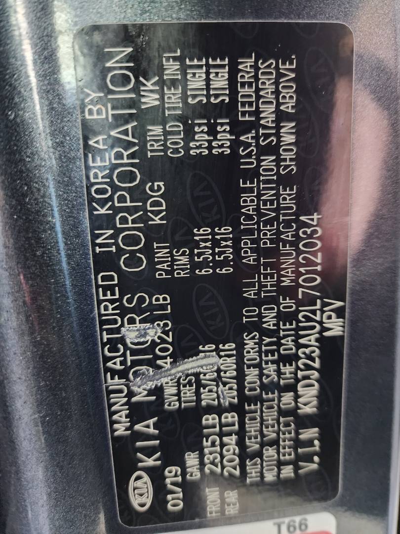 2020 KIA SOUL — 54641 Miles — Lot L7012034 - Marhaba Auctions Used Cars - Image 8