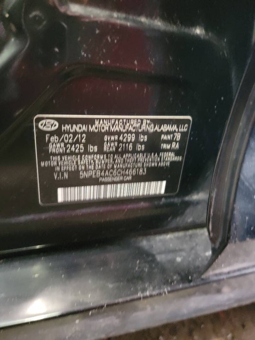 2012 HYUNDAI SONATA — 169970 Miles — Lot 66833913 - Marhaba Auctions Used Cars - Image 9