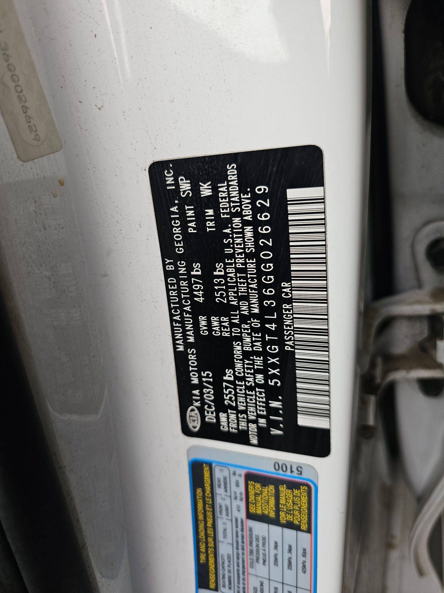 KIA OPTIMA 2016 - Marhaba Auction Used Cars - Image 9