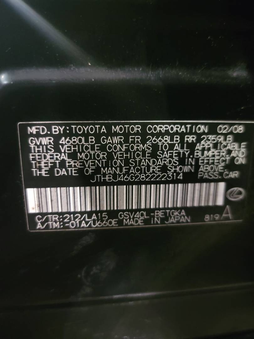 2008 LEXUS ES 350 — 195172 Miles — Lot 37942675 - Marhaba Auctions Used Cars - Image 11