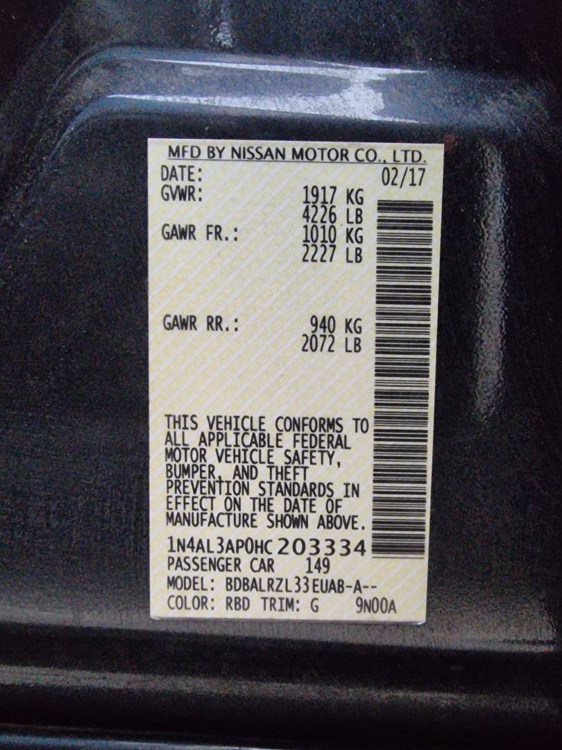 2017 NISSAN ALTIMA — 145580 Miles — Lot C203334 — Ind. 12 - Marhaba Auctions Used Cars - Image 11