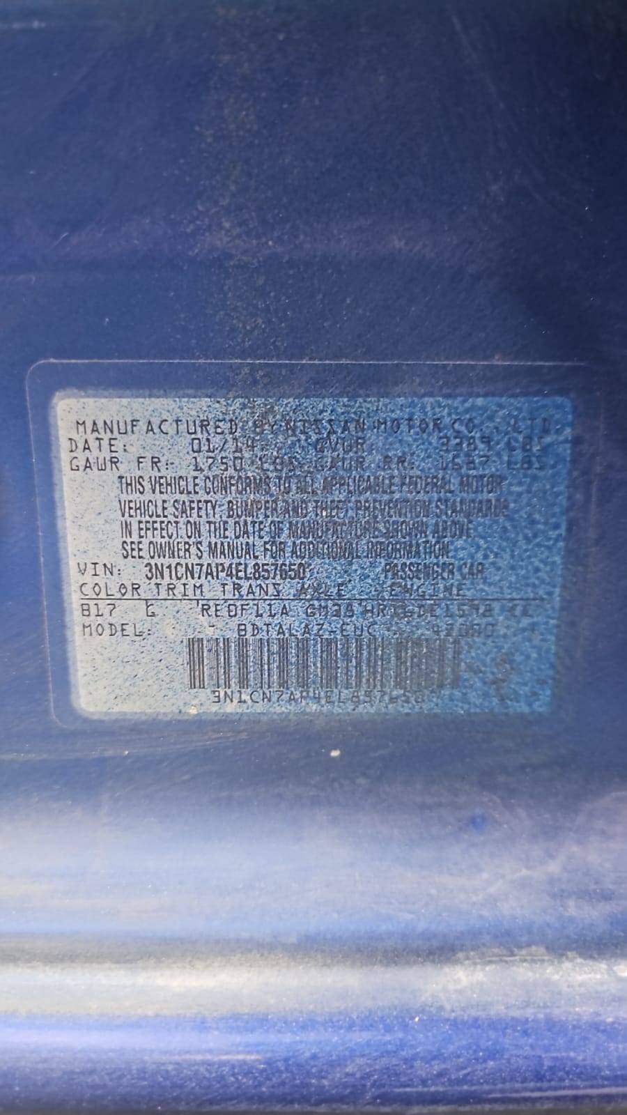 NISSAN VERSA 2014 - Marhaba Auction Used Cars - Image 4