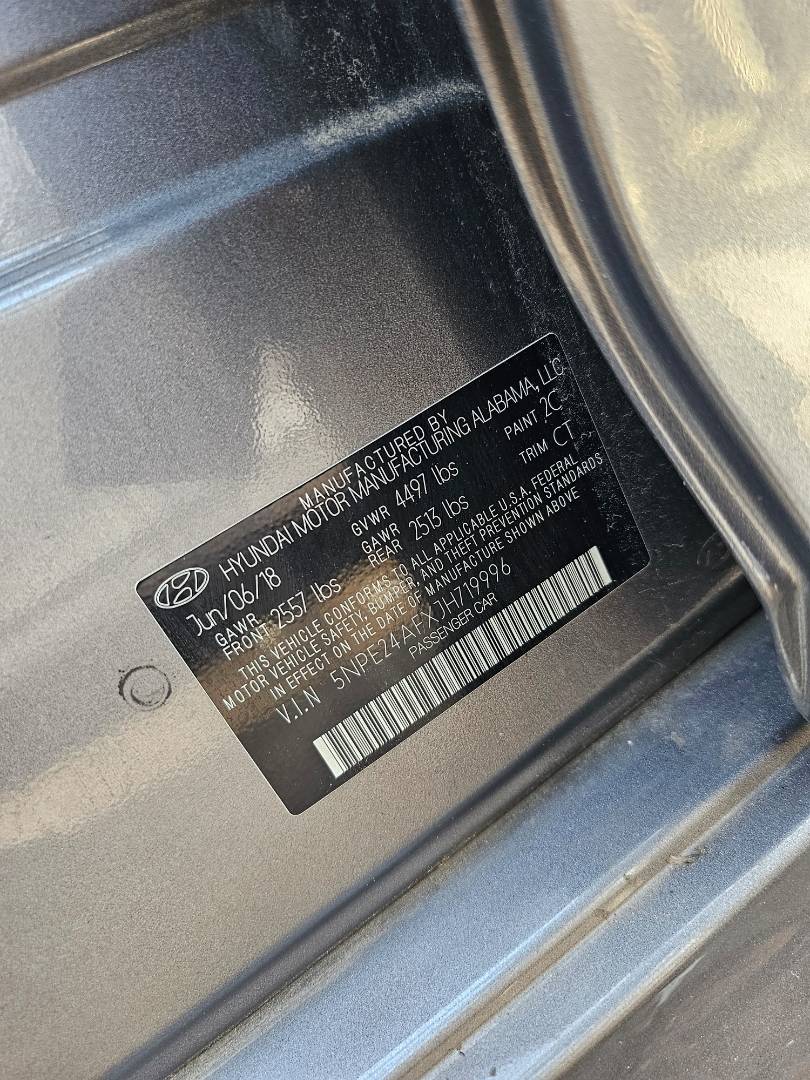 2018 HYUNDAI SONATA — 152610 Miles — Lot 62356705 — Main - Marhaba Auctions Used Cars - Image 8