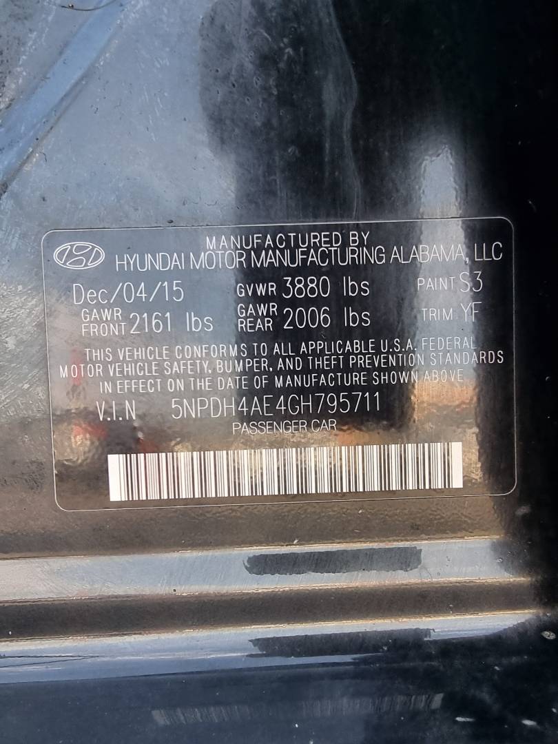 2016 HYUNDAI ELANTRA — 153694 Miles — Lot 124587 — Ind. 12 - Marhaba Auctions Used Cars - Image 9