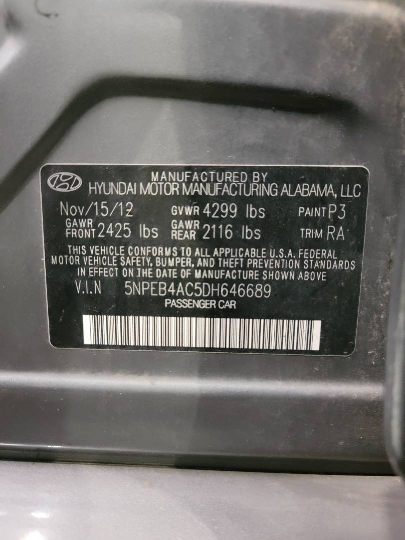 2013 HYUNDAI SONATA — 177970 Miles — Lot 36177139 — Main - Marhaba Auctions Used Cars - Image 10