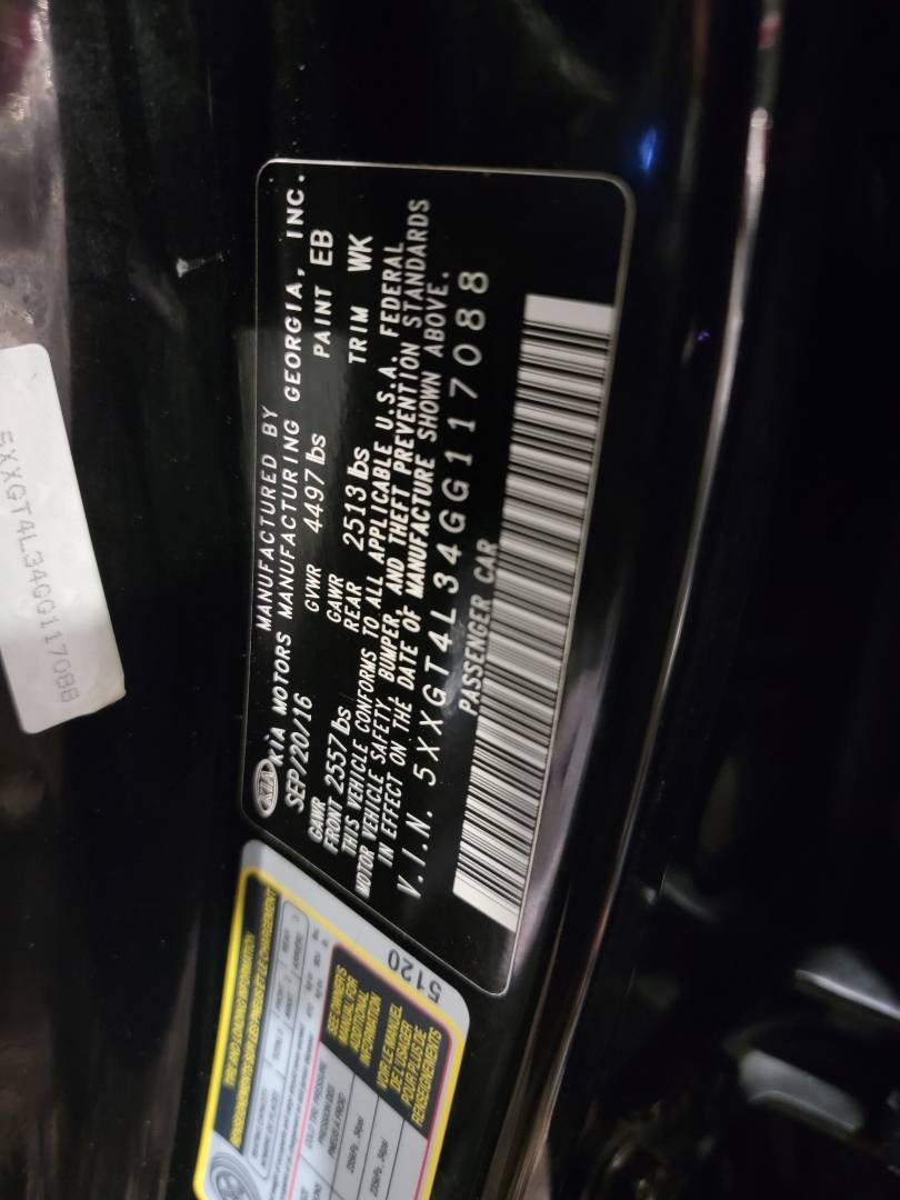 2016 KIA OPTIMA — 152482 Miles — Lot GG117088 — Main - Marhaba Auctions Used Cars - Image 9