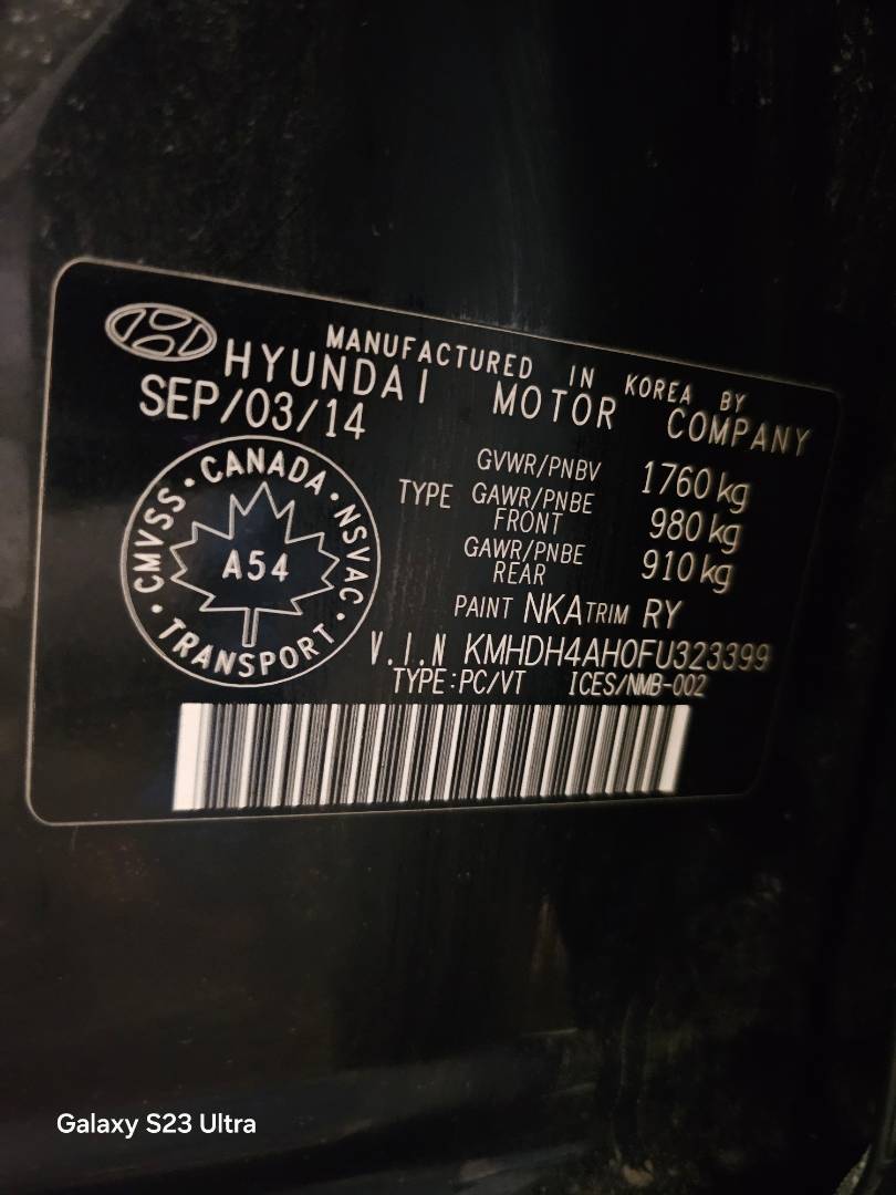 2015 HYUNDAI ELANTRA — 219304 KM — Lot H0FU323399 — Main - Marhaba Auctions Used Cars - Image 11