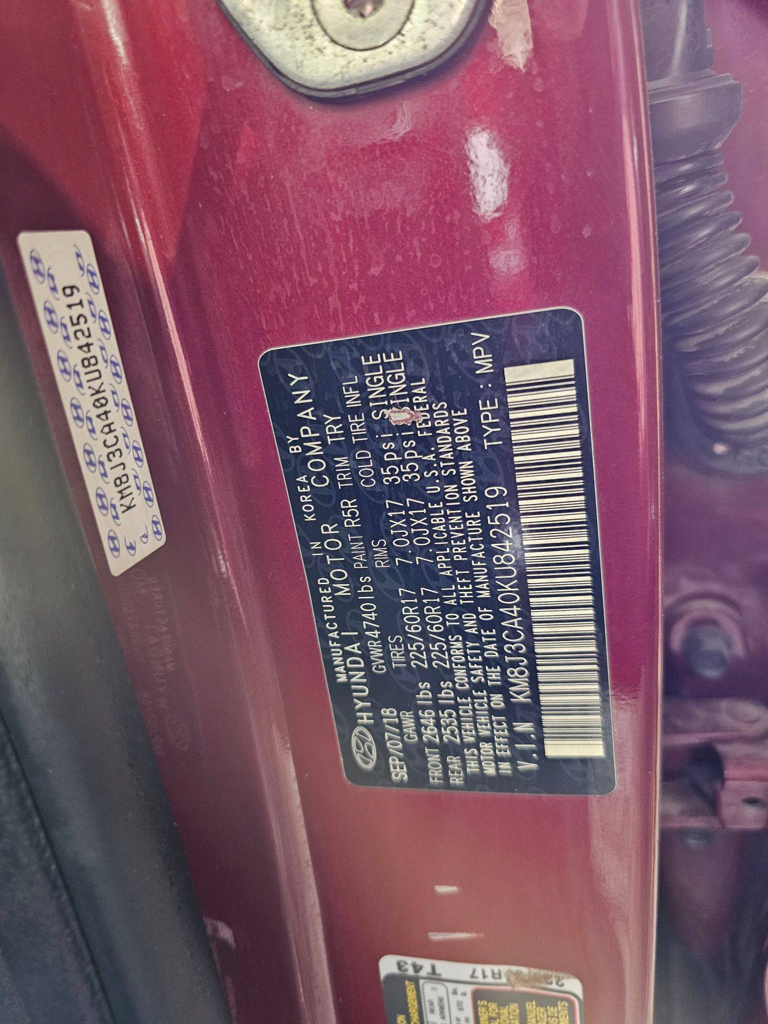 2019 HYUNDAI TUCSON — 100109 Miles — Lot U842519 — Souq - Marhaba Auctions Used Cars - Image 9