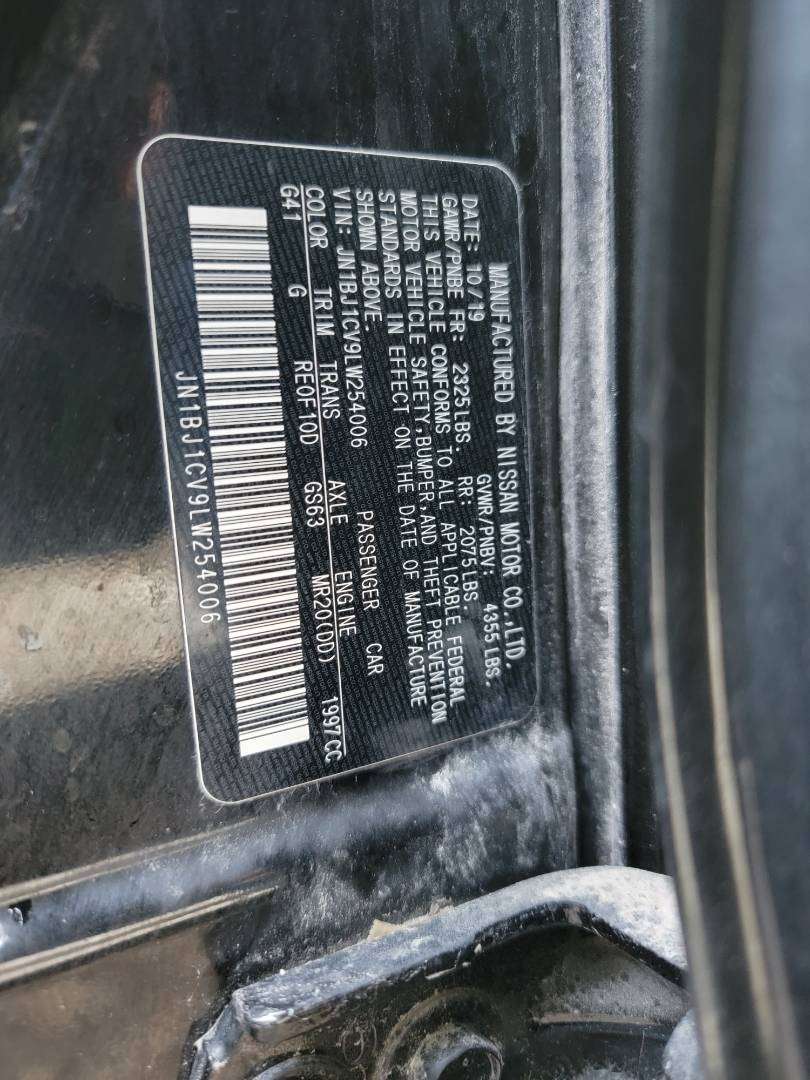 2020 NISSAN ROGUE SPORTS — 77573 Miles — Lot W254006 — Main - Marhaba Auctions Used Cars - Image 9