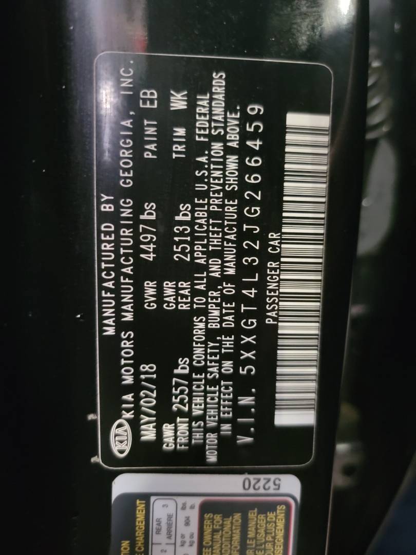 KIA OPTIMA 2018 - Marhaba Auction Used Cars - Image 10