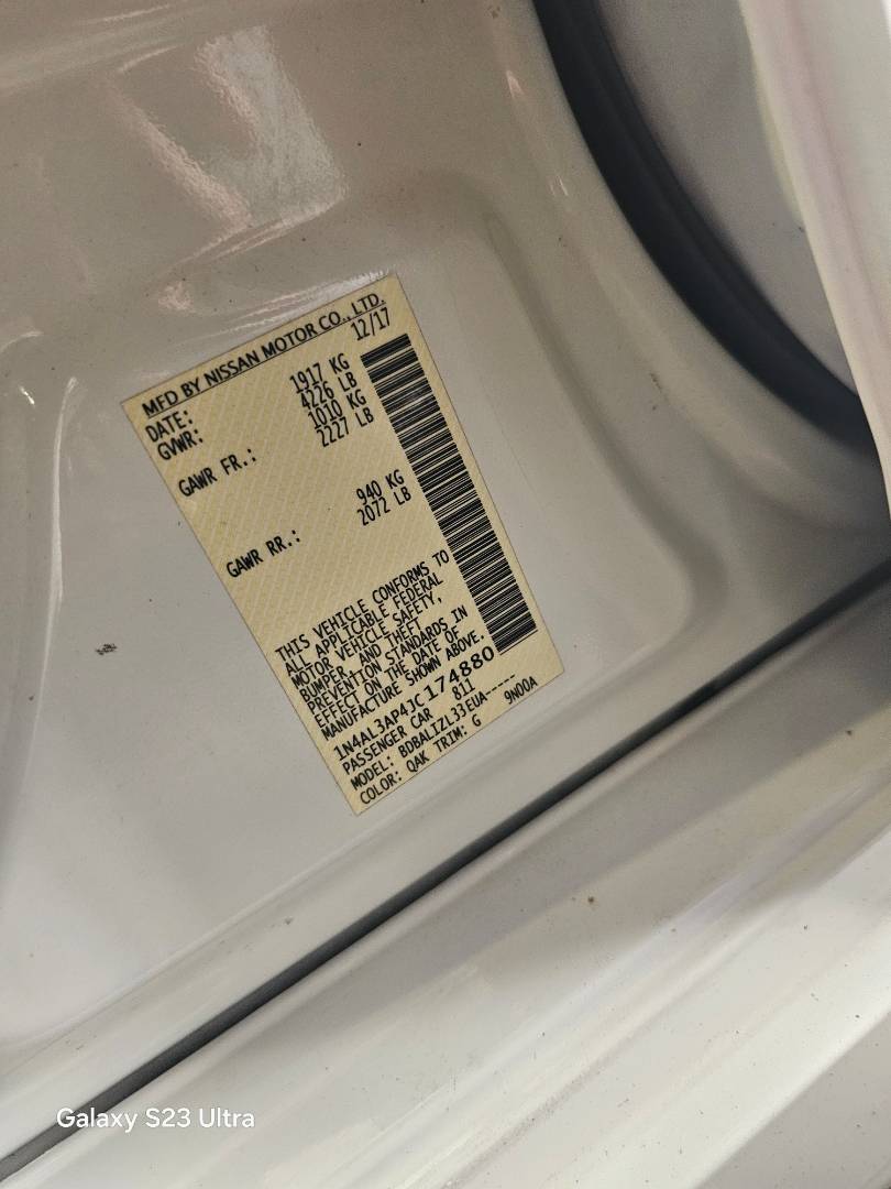 2018 NISSAN ALTIMA — 154947 Miles — Lot C174880 — Souq - Marhaba Auctions Used Cars - Image 10