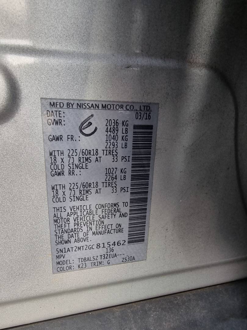 NISSAN ROGUE 2016 - Marhaba Auction Used Cars - Image 10