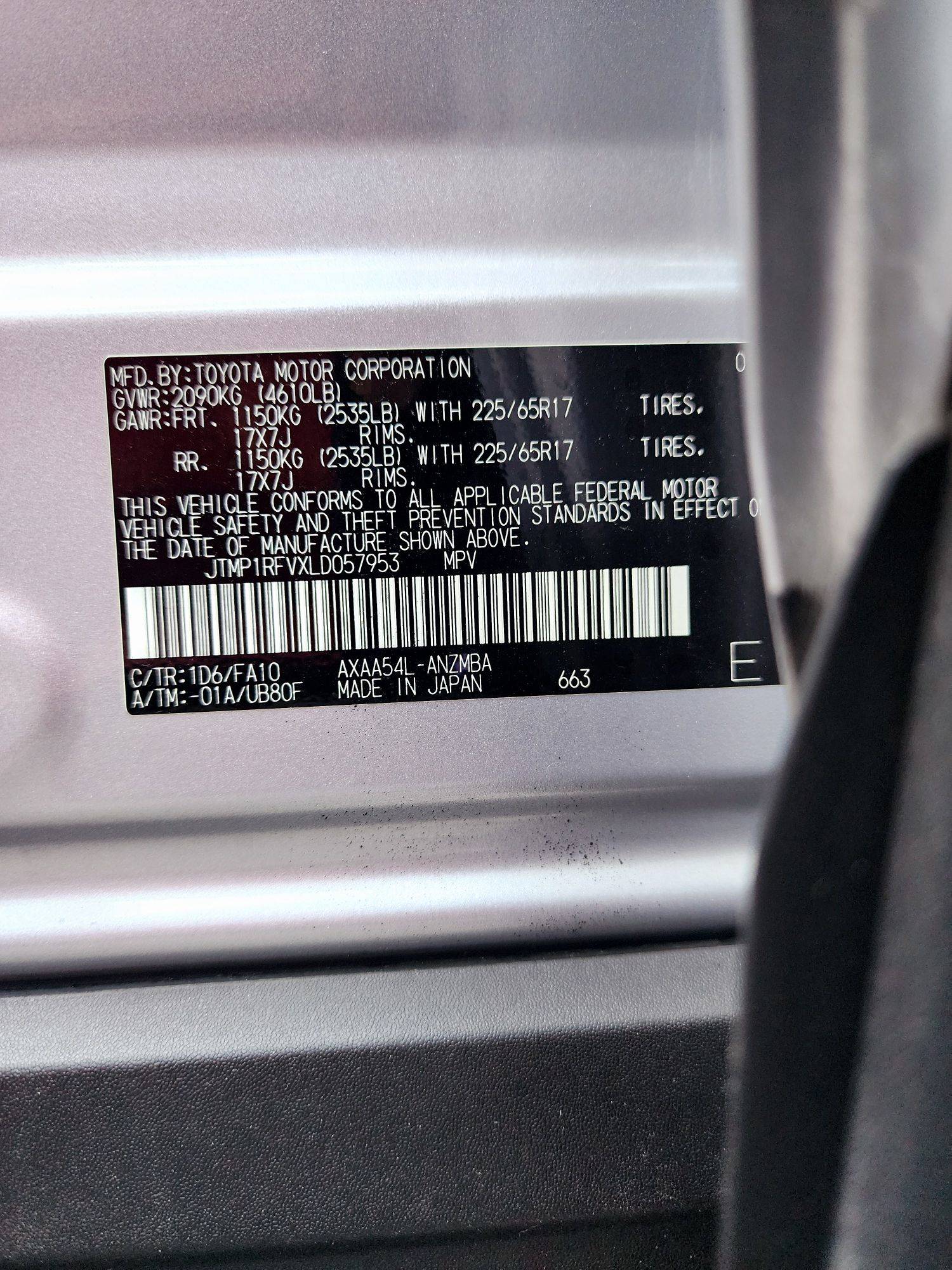 2020 TOYOTA RAV4 — 110716 Miles — Lot D057953 — Main - Marhaba Auctions Used Cars - Image 9