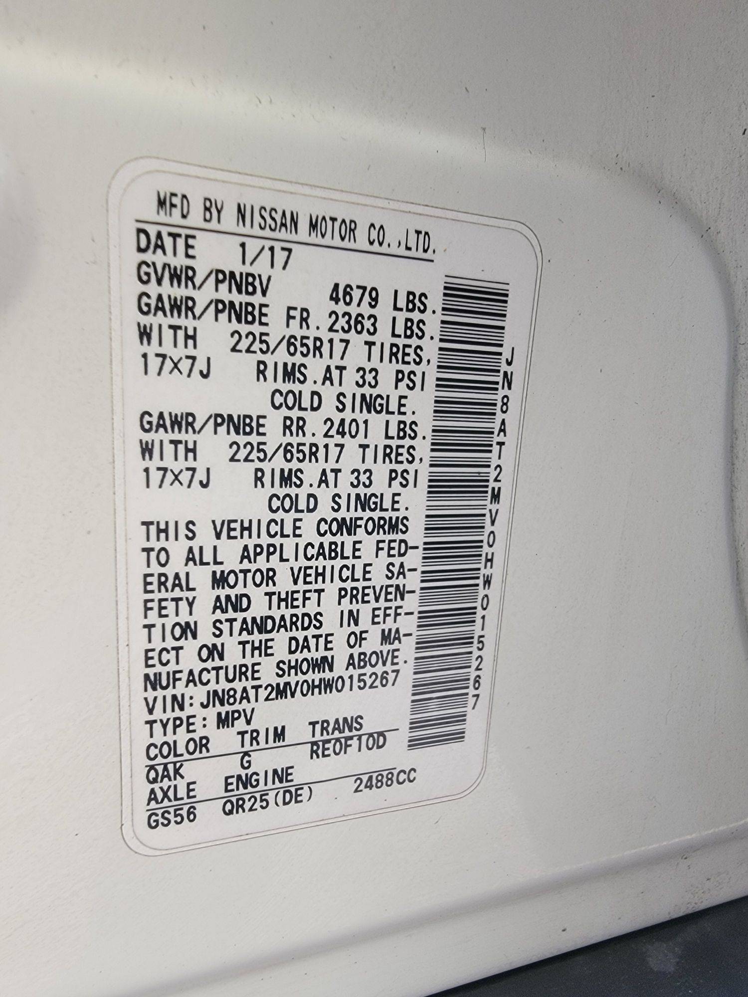 NISSAN ROGUE 2017 - Marhaba Auction Used Cars - Image 8