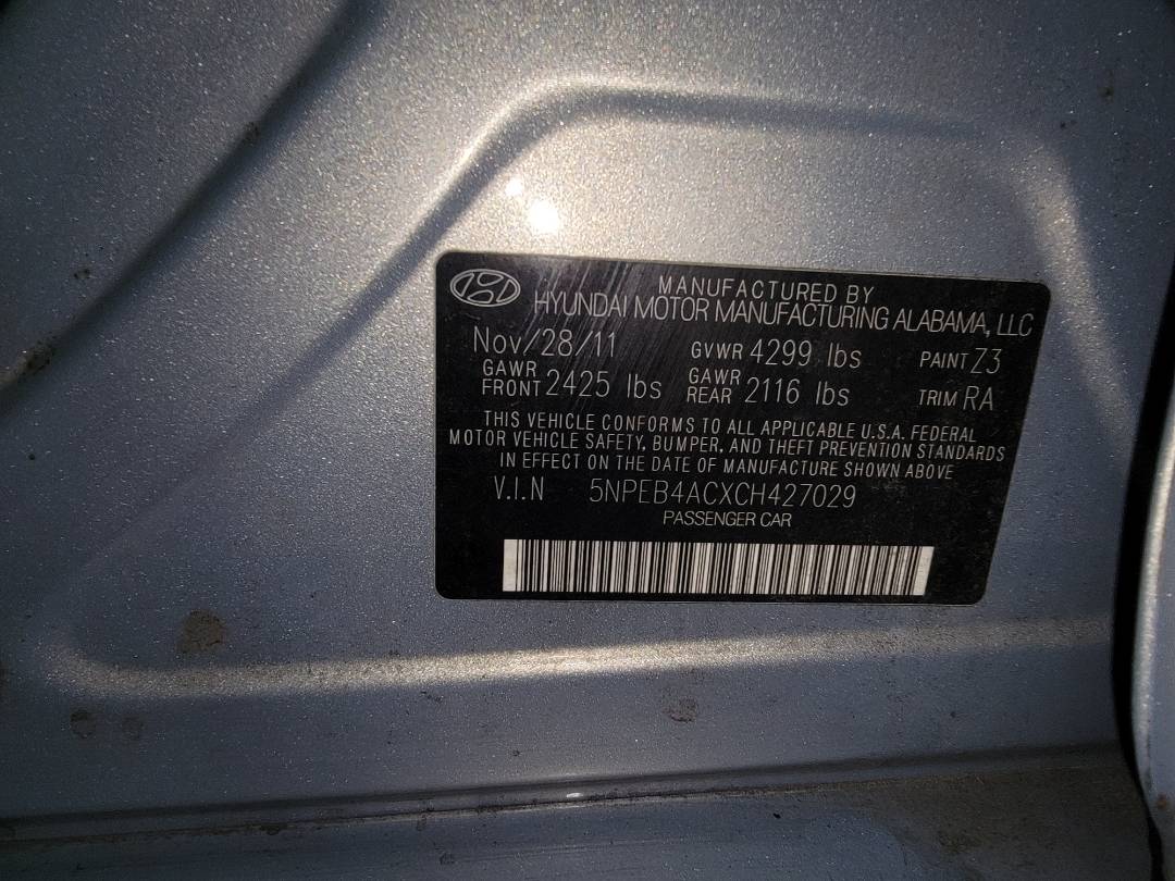 2012 HYUNDAI SONATA — 202980 Miles — Lot 80446883 - Marhaba Auctions Used Cars - Image 9