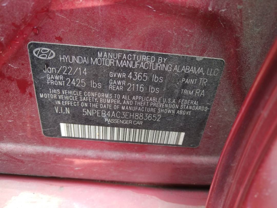2014 HYUNDAI SONATA — 175322 Miles — Lot 67813903 - Marhaba Auctions Used Cars - Image 8