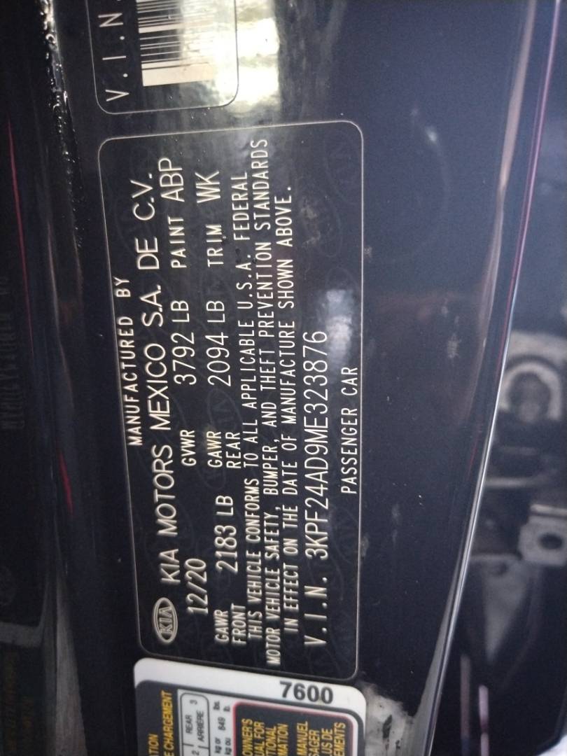 2021 KIA FORTE — 44068 Miles — Lot 66336543 - Marhaba Auctions Used Cars - Image 6