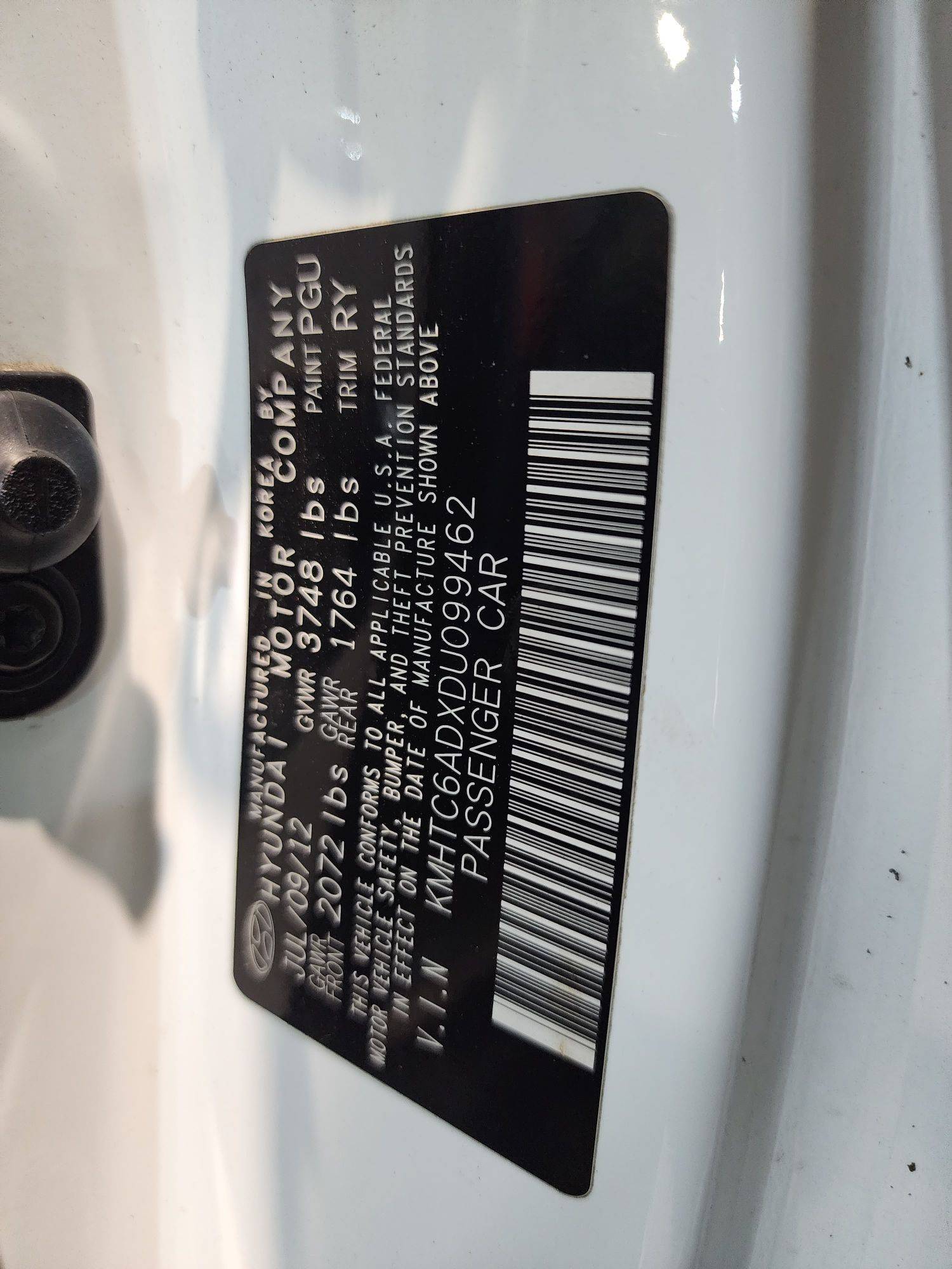 HYUNDAI VELOSTER 2013 - Marhaba Auction Used Cars - Image 9